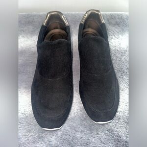 Johnston & Murphy Black Suede Slip-On Sneakers